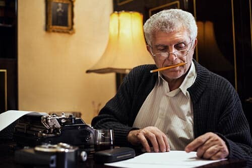 Screenwriting consultant at work.
